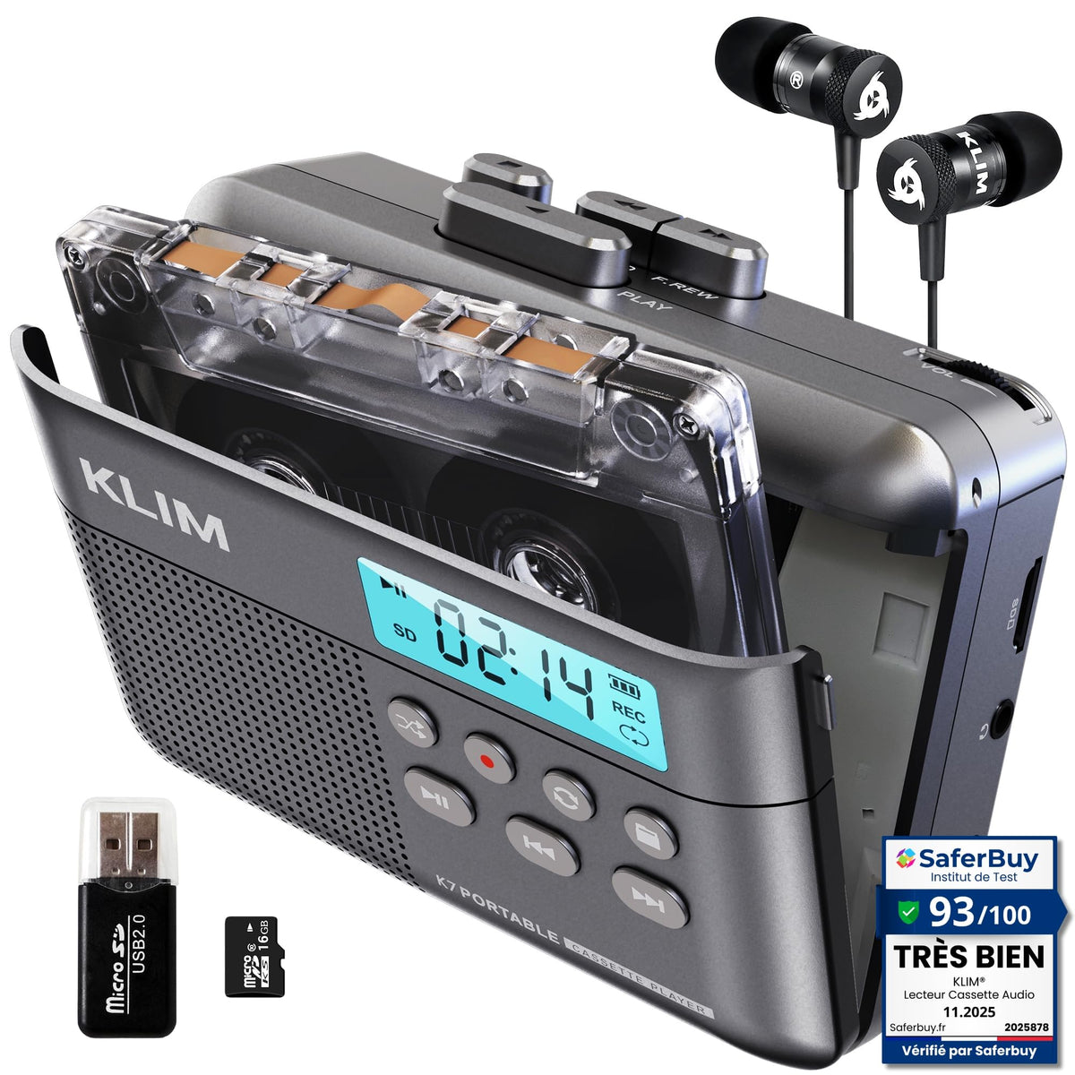 KLIM K7 front view showing ash finish and portable benefits