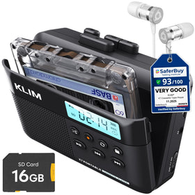 KLIM K7 front view showing cassette door and display for quick identification and playback