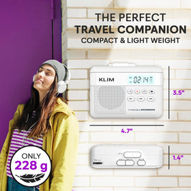 KLIM K7 in outdoor setting playing music, KLIM convenience for on-the-go listening