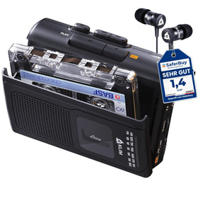 KLIM K8 front view shows portable cassette player design for on-the-go listening.