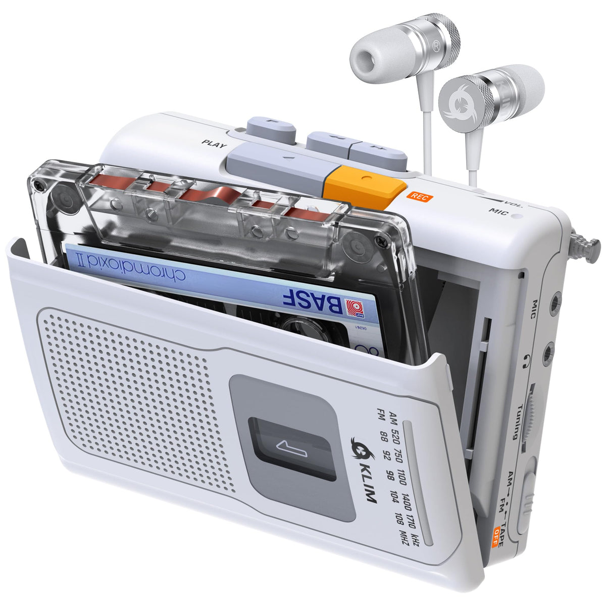 KLIM K8 front view cassette player for on-the-go listening