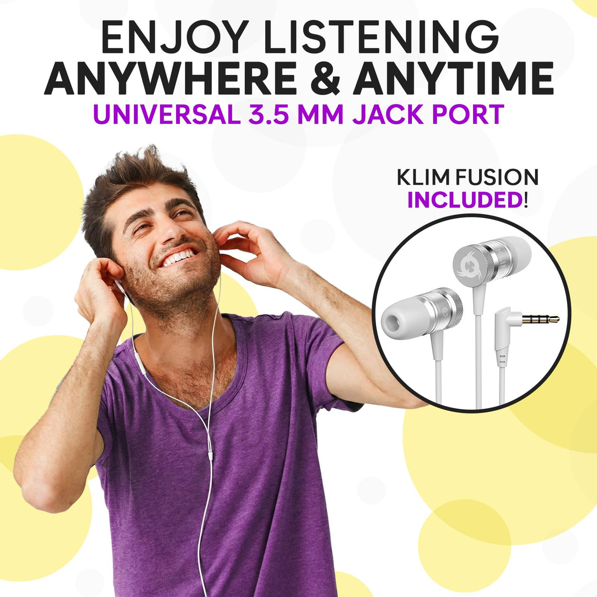 KLIM K8 portable use with included earphones