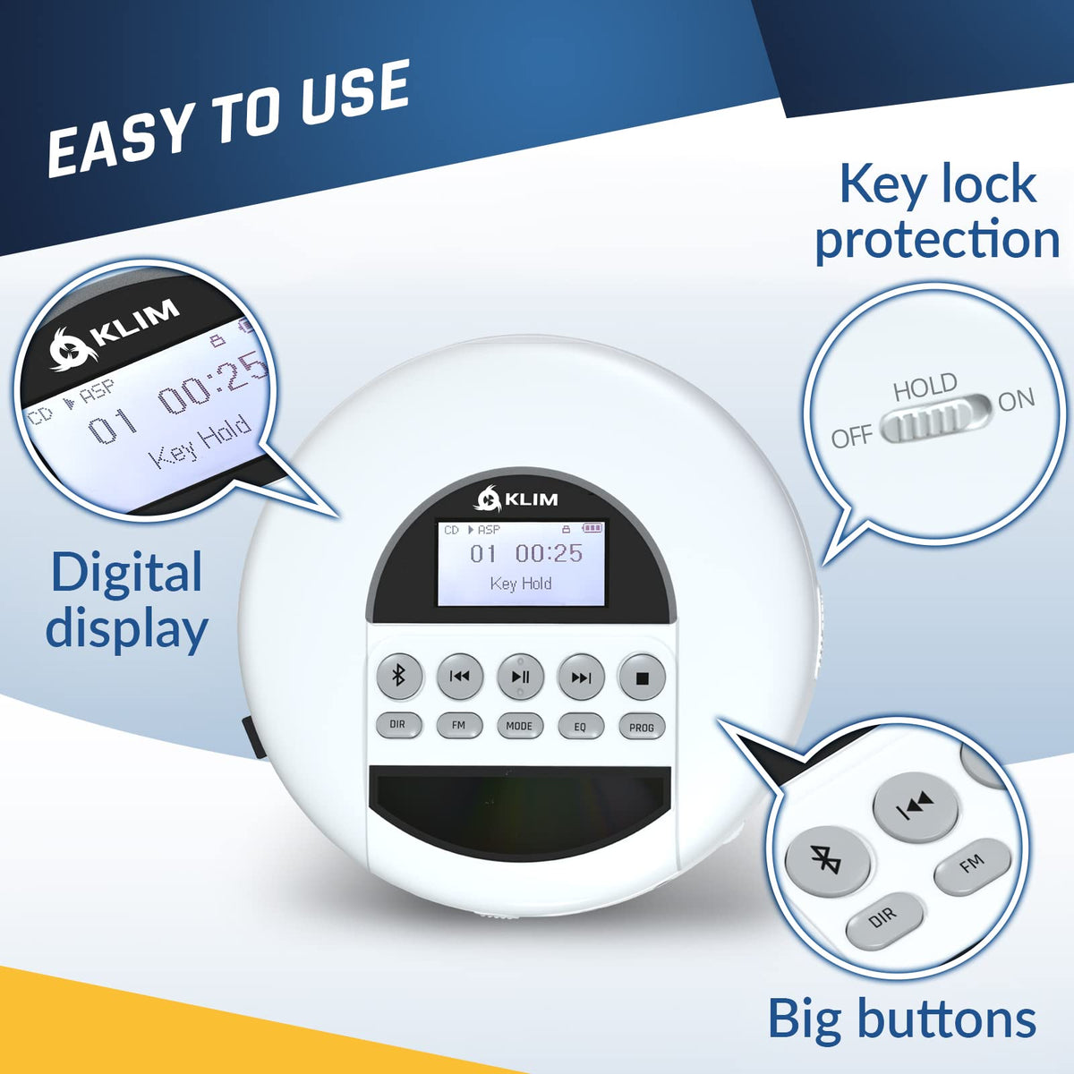 KLIM Nomad in-car setup via AUX or Bluetooth for richer car audio