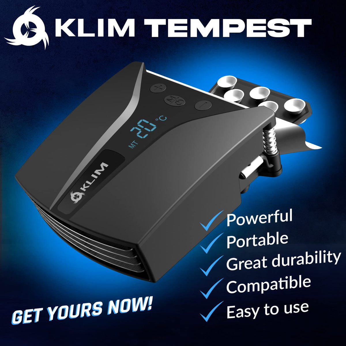 KLIM Tempest temperature detection panel highlights auto mode responsiveness.