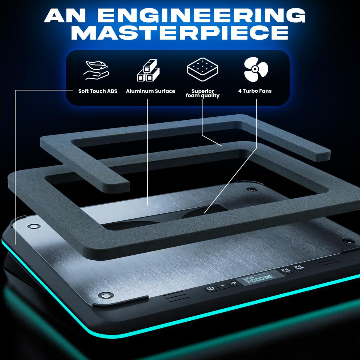 KLIM Turbofrost 360° RGB lighting boosts game immersion and style.