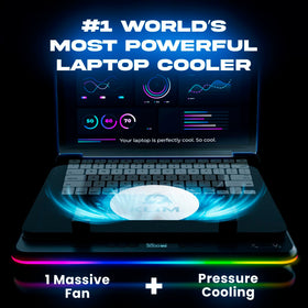 Smart inlay directs airflow beneath laptops up to 17.3 inches for stability