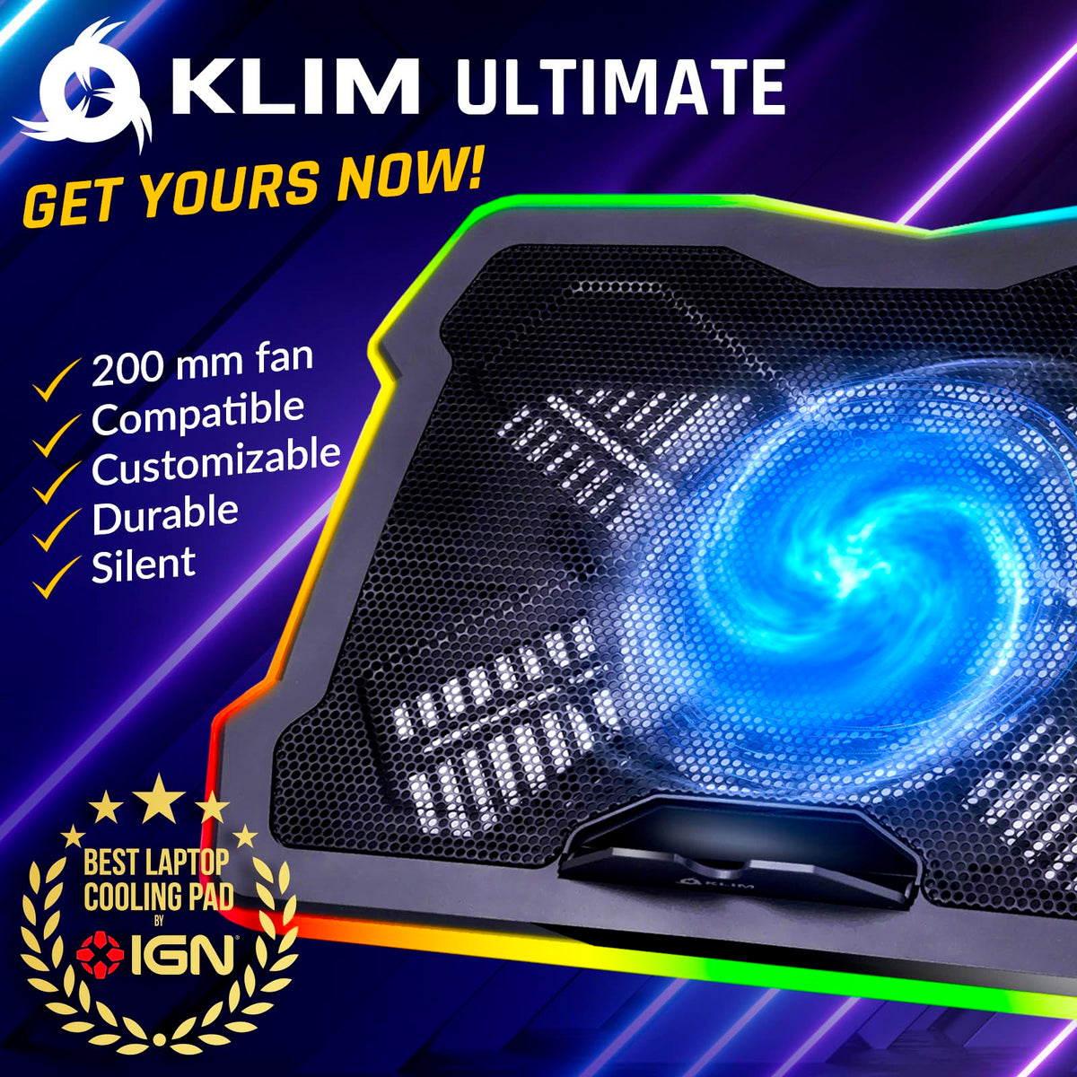 KLIM ultimate metal mesh close-up highlighting durable heat dissipation