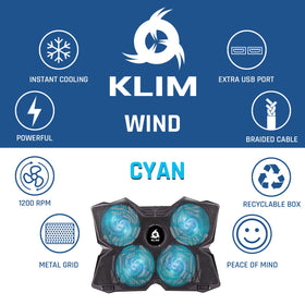 KLIM Wind USB ports close-up showing dual-port convenience for peripherals