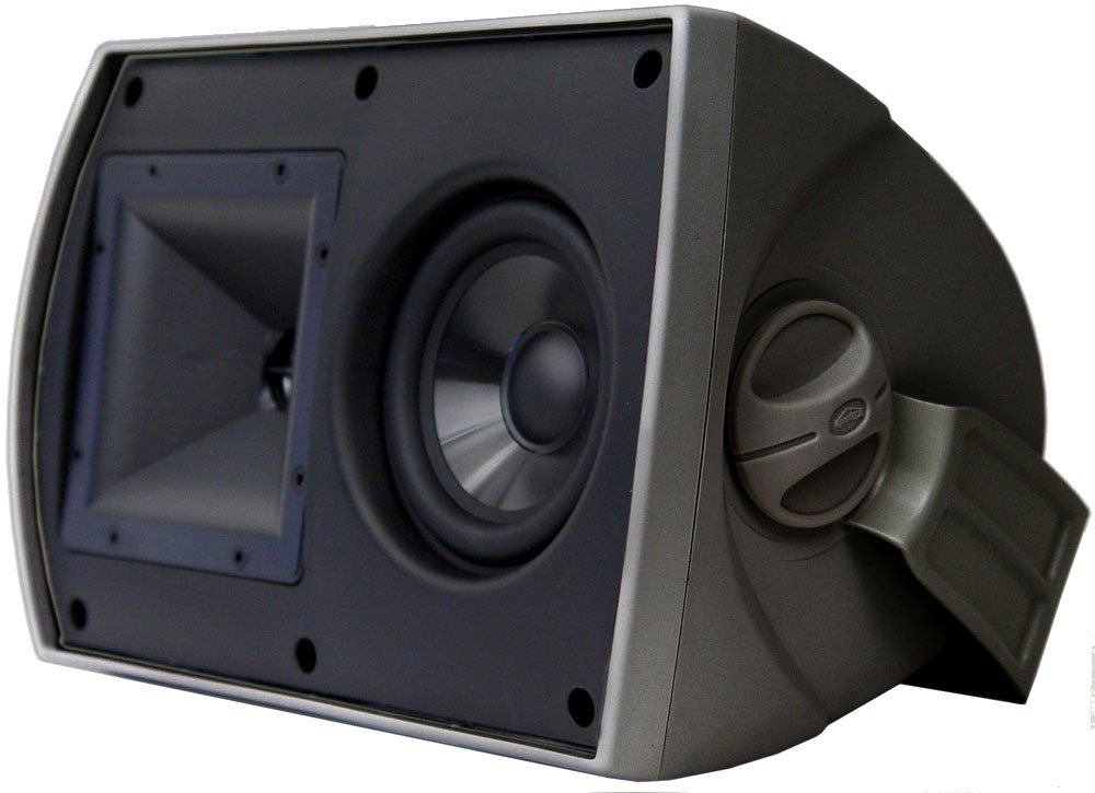 Klipsch AW-525 outdoor speaker front view for clear patio sound in open spaces