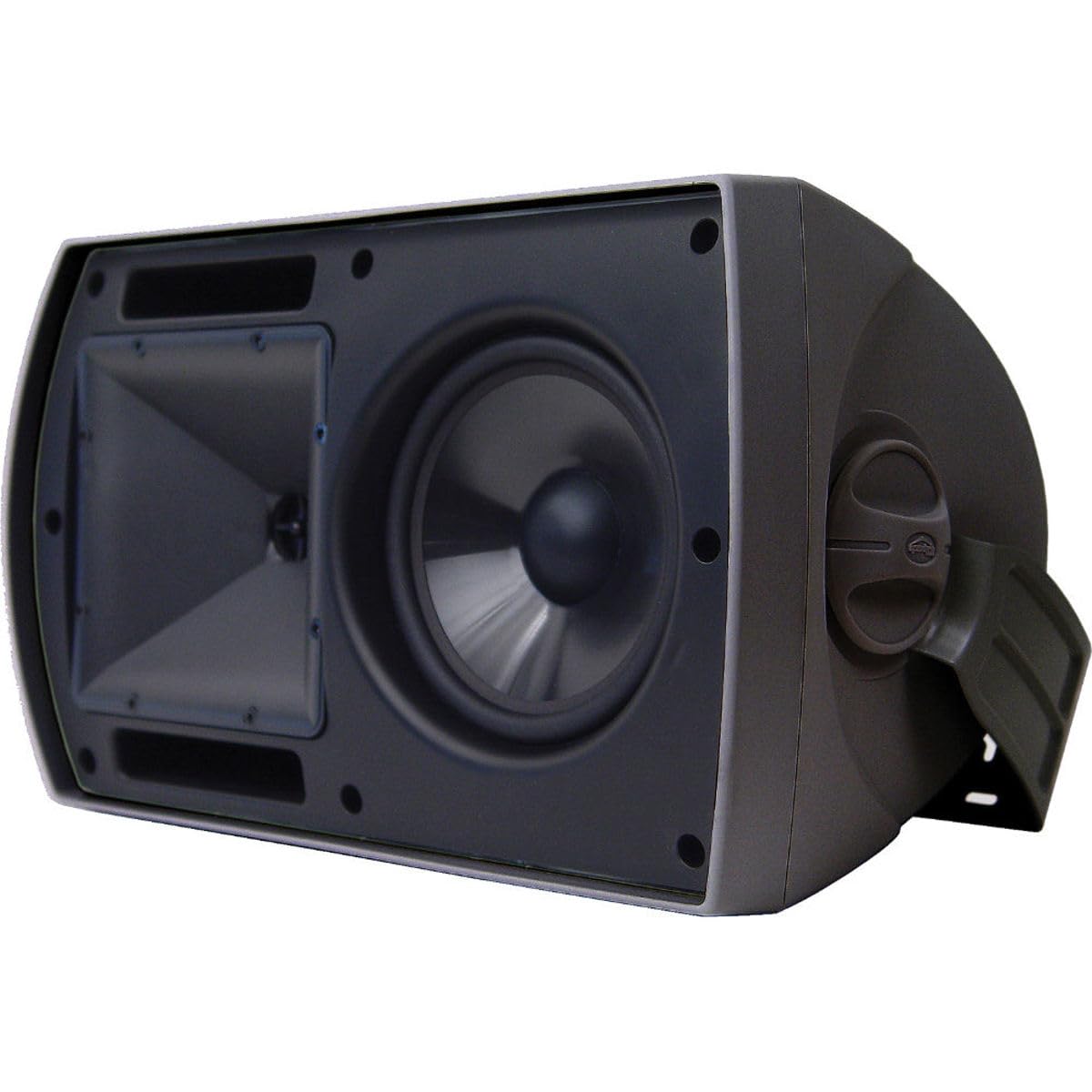 Klipsch AW-650 indoor/outdoor speaker pair in black delivers robust patio sound.