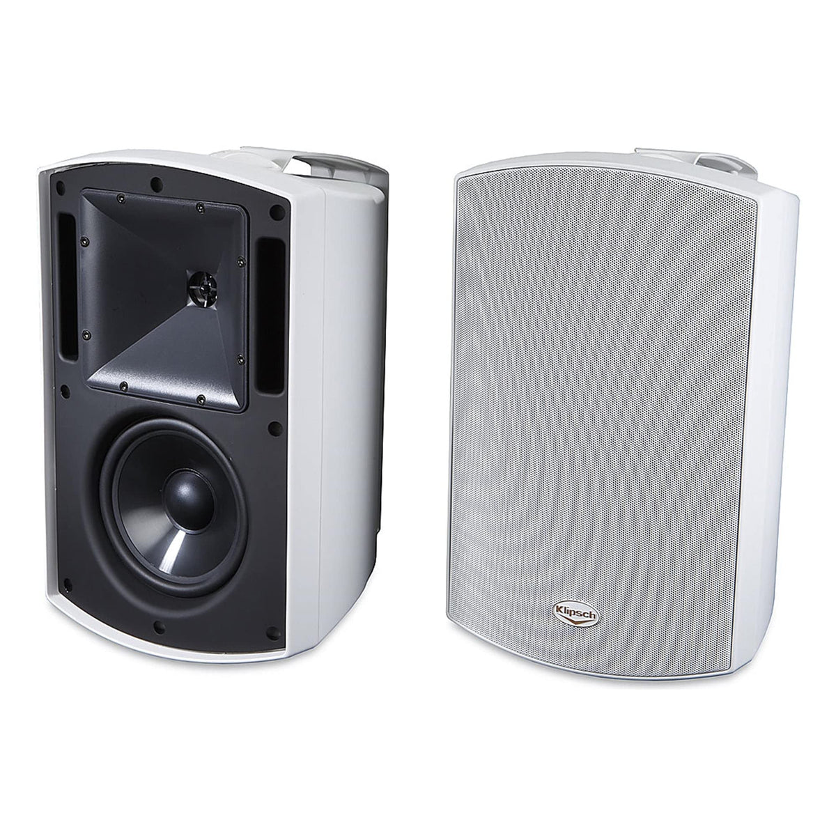 Klipsch AW-650 outdoor speaker woofer delivering clear outdoor sound