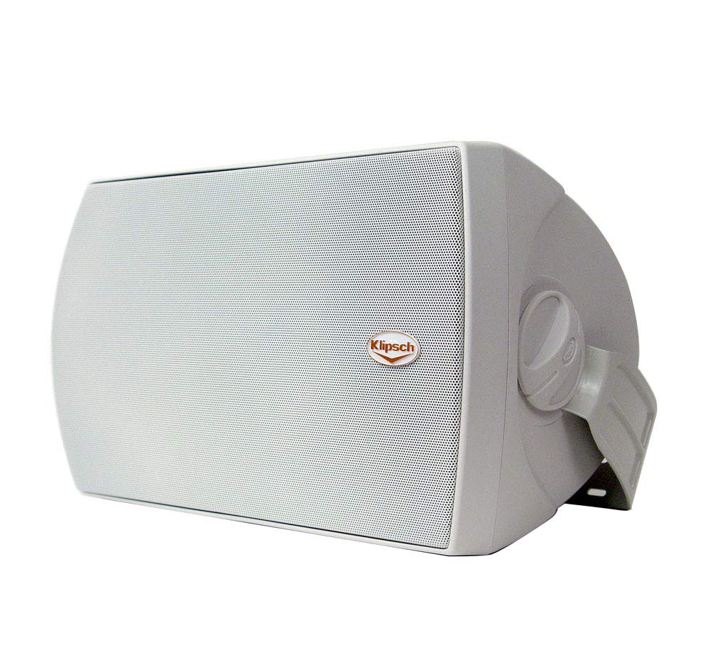 Klipsch AW-650 weatherproof enclosure with rustproof grille for outdoor durability