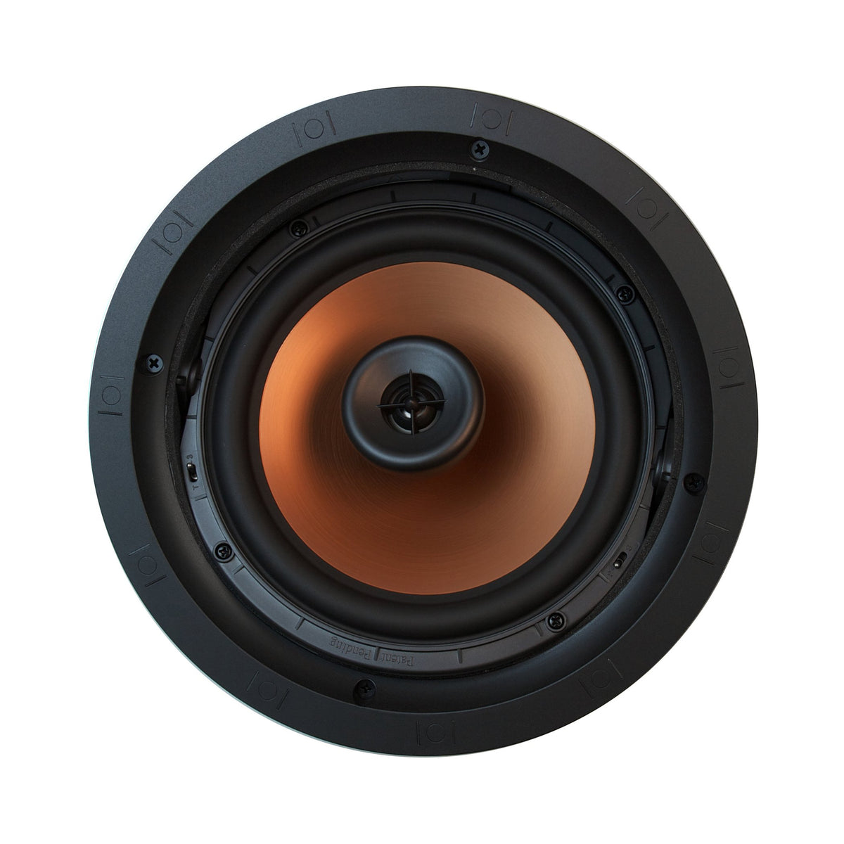 Klipsch CDT-5800-C II in-ceiling speaker, ceiling-mount view, ideal for discrete distributed audio.