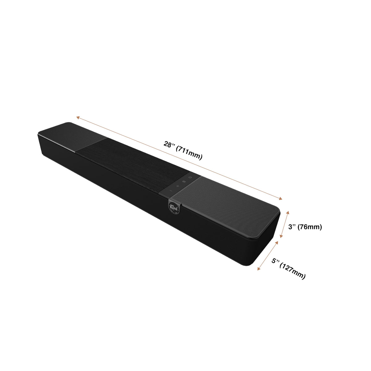 Klipsch Flexus Core 100 rear ports for easy connectivity