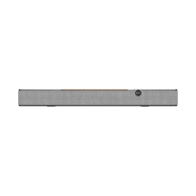 Klipsch Flexus Core 100 side profile in walnut for compact living room placement.