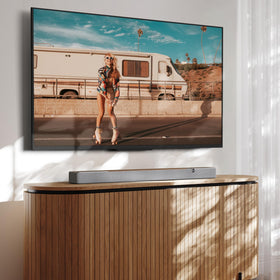 Klipsch Flexus Core 200 elevation speakers illustrate Dolby Atmos height effects.