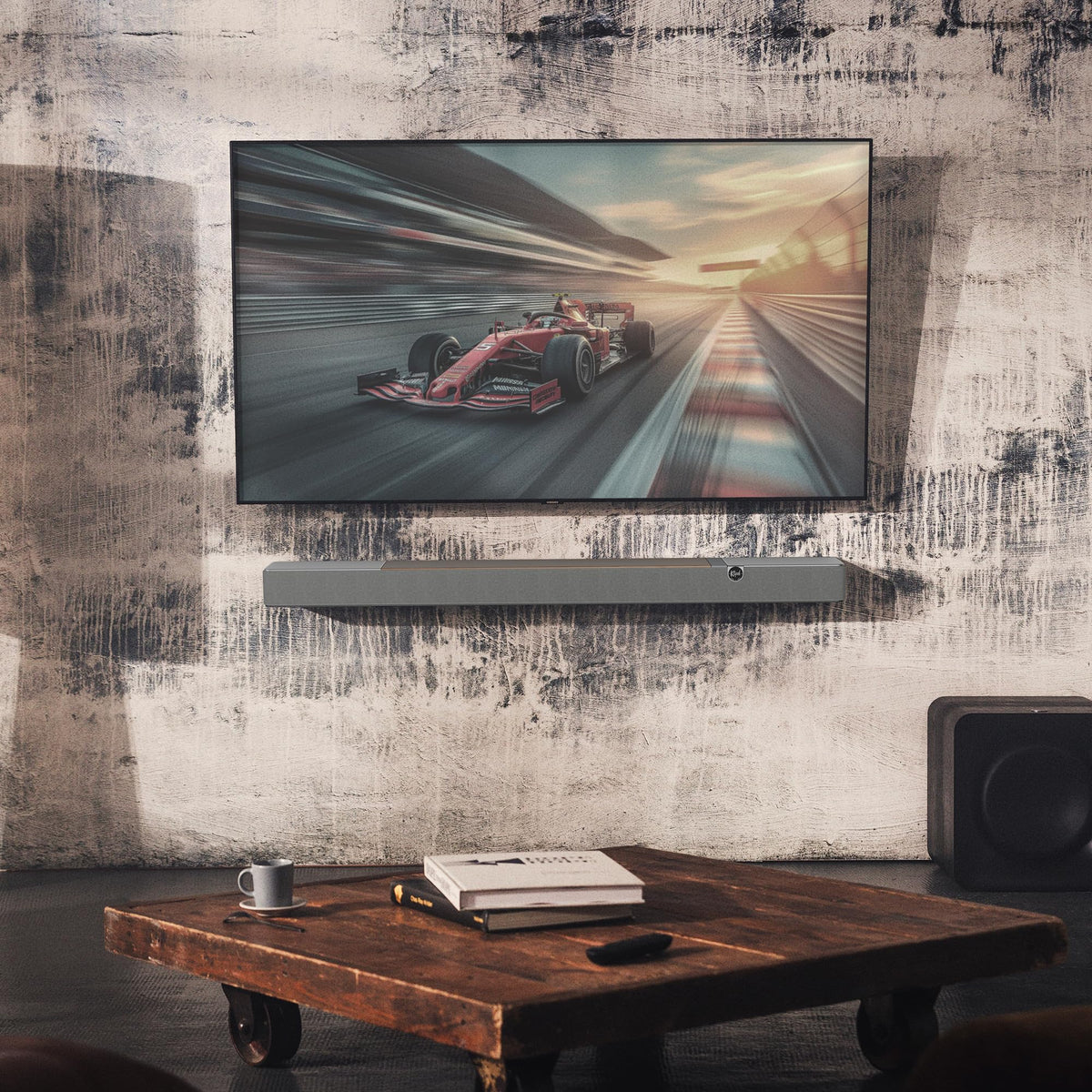 Klipsch Flexus Core 200 rear panel highlights ports and connectivity for easy setup.