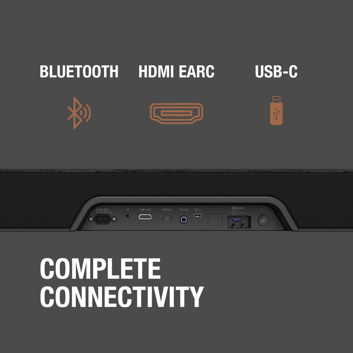 Klipsch Flexus Core 200 side view showing slim profile