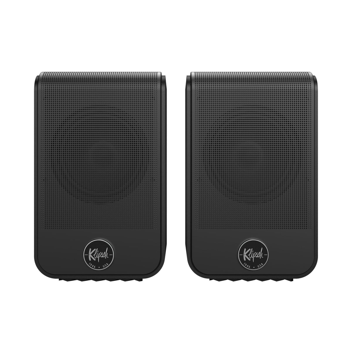 Klipsch Flexus Surround 100 front view, highlighting sleek design for premium theater sound.