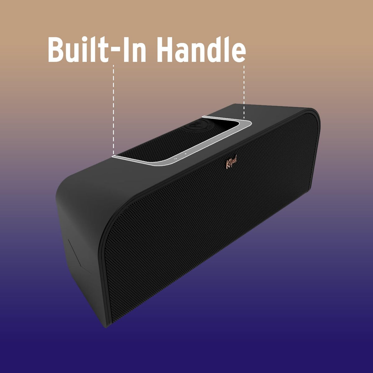 Klipsch Groove XXL portable speaker in outdoor setting for on-the-go listening.