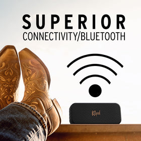 Klipsch Nashville speaker in use streaming Bluetooth with rich audio