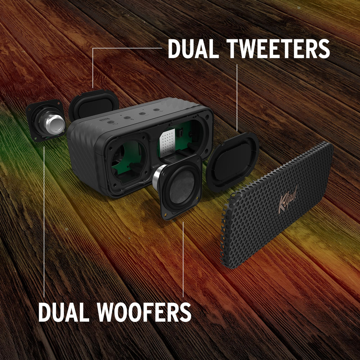 Klipsch Nashville speaker USB-C charging and pass-through power
