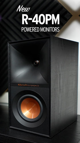 Klipsch R-40PM Bluetooth setup enables wireless streaming to speakers.