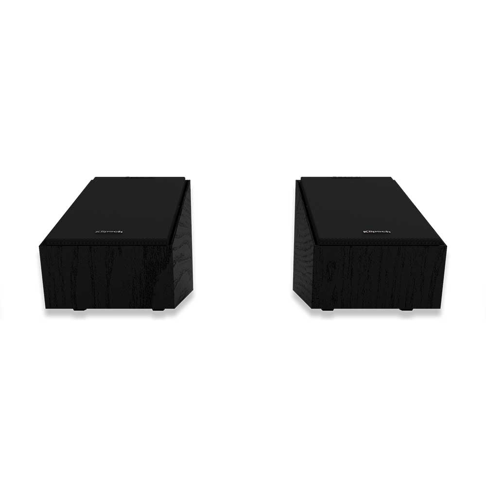 Klipsch R-40SA reinforced MDF cabinet minimizes vibrations for accurate sound.