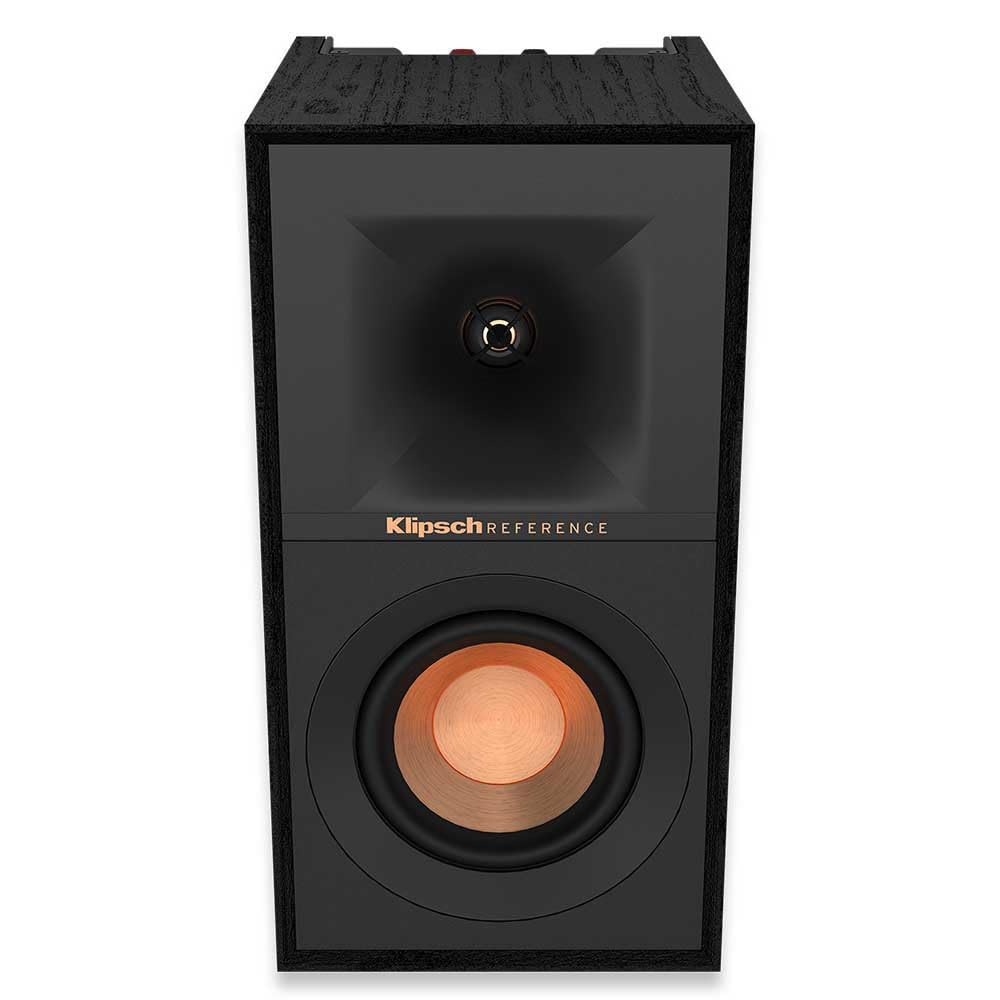Klipsch R-40SA dimensions 7h-5.75w-12.7d shown.