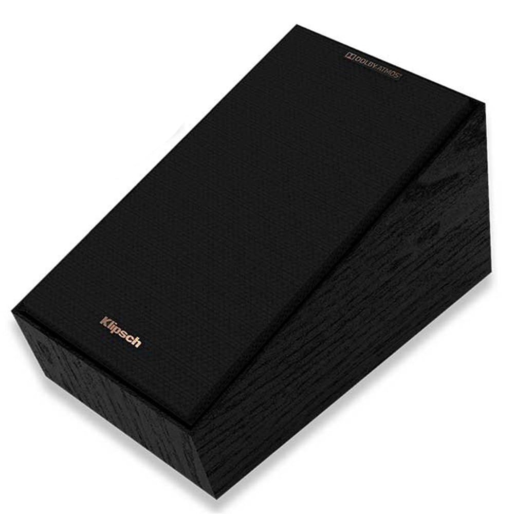 Klipsch R-40SA magnetic grilles offer a sleek, hidden-fastener look.