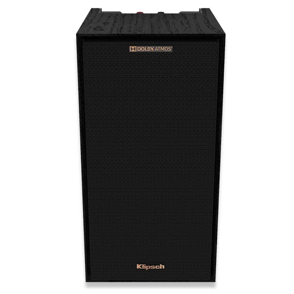 Klipsch R-40SA pair in packaging for home theater setup.