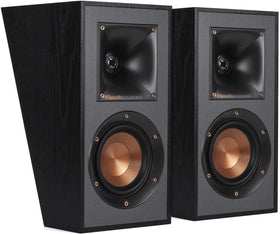 Klipsch R-41SA front view with Atmos-ready design for immersive home theater.