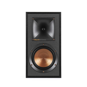 Klipsch R-51M rear port emphasizes bass response in compact rooms.