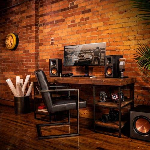 Klipsch R-51PM connectivity panel with Bluetooth and inputs