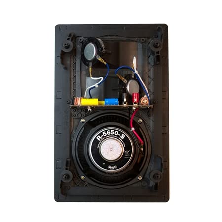 Klipsch R-5650-S II in-wall pair horn array detail highlights immersive surround potential