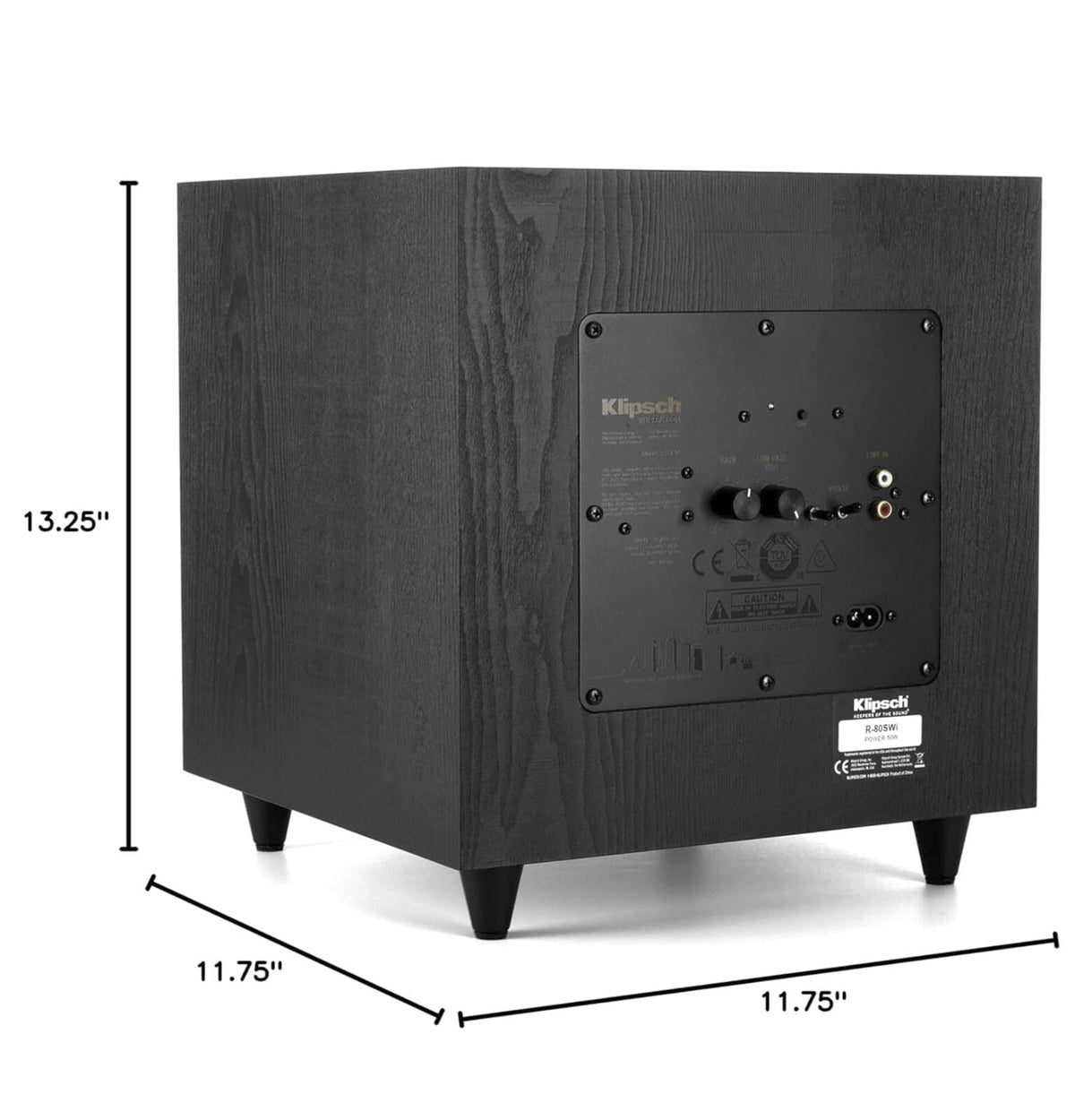 Klipsch R-80SWi 2.4 GHz wireless bass minimizes clutter