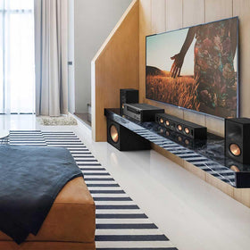 Klipsch R-50M in a home theater setup demonstrates immersive space