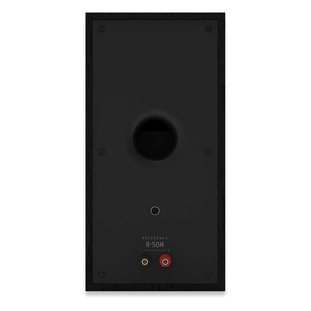 Klipsch R-50M tractrix horn detail highlights wide high-frequency control