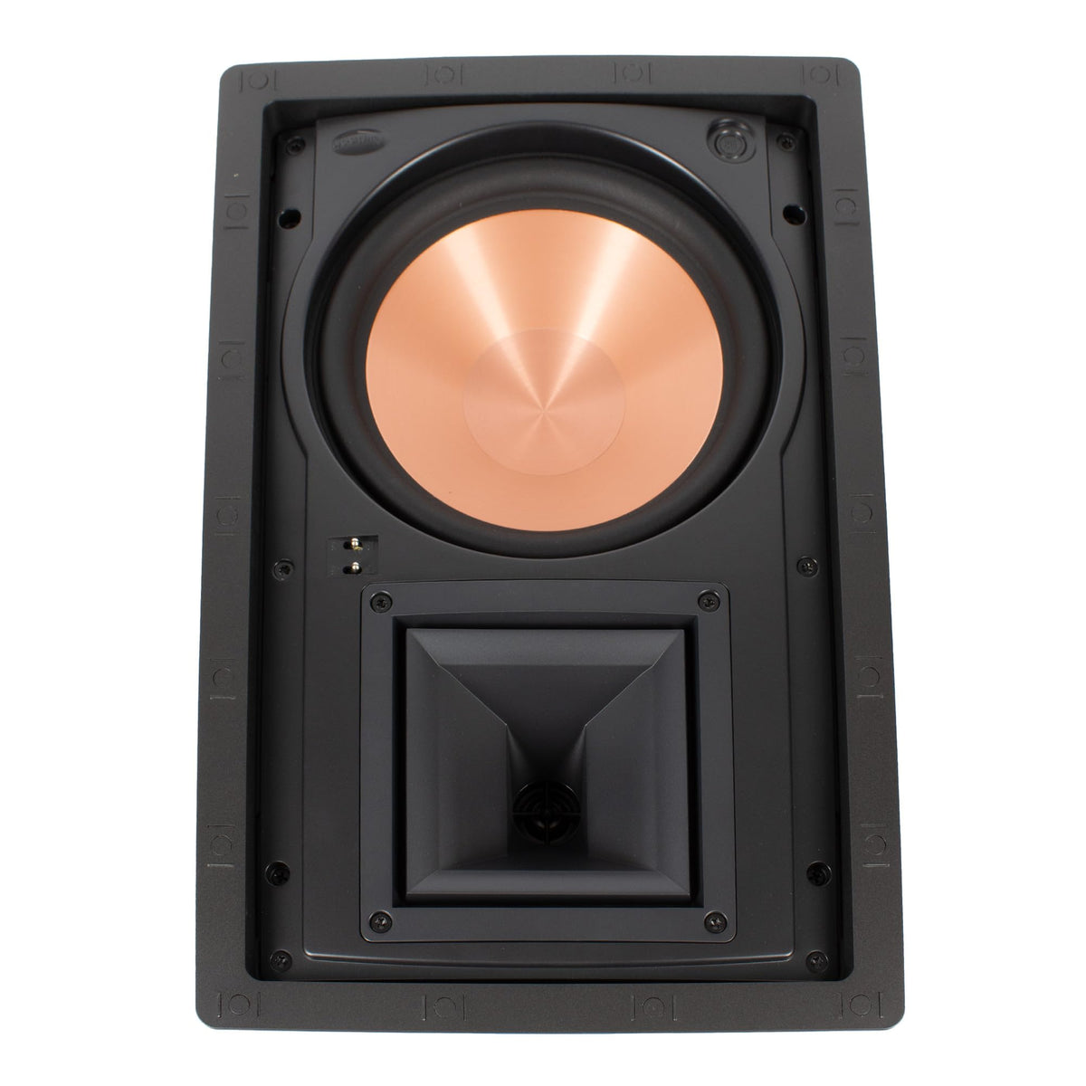 Klipsch R-5800-W II tweeter close-up showing precise high-frequency response.