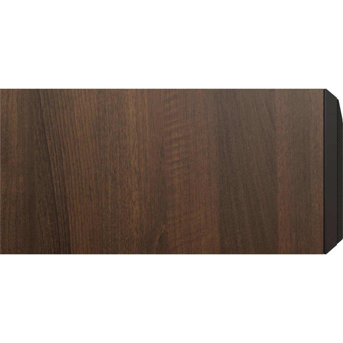 Klipsch RP-504C II walnut cabinet bracing reduces vibrations for cleaner sound.