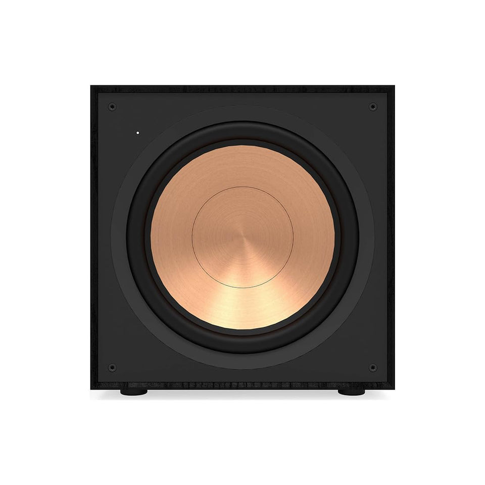 Klipsch Reference R-121SW front-firing subwoofer shows flexible placement and deep bass