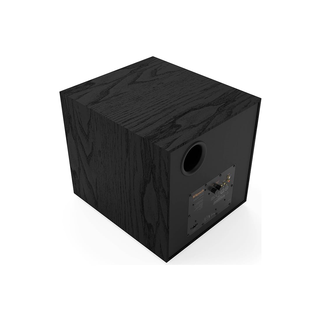 Klipsch Reference R-121SW in-room setup highlighting compact footprint and immersive bass