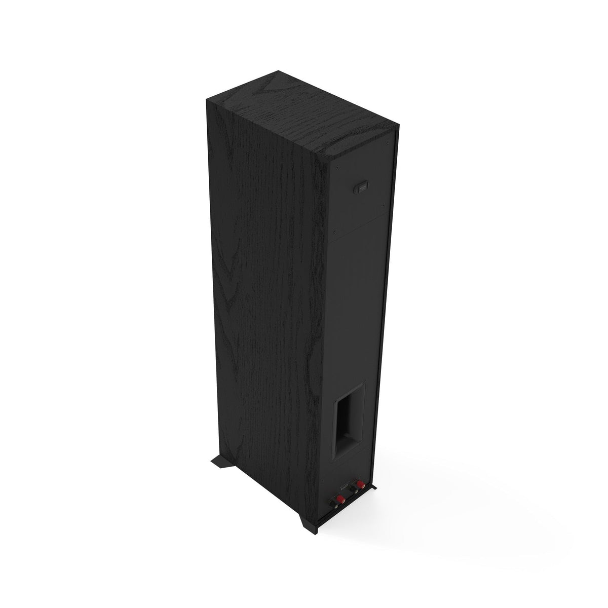 Klipsch Reference R-600F rear Tractrix port enables clean airflow and deep bass.