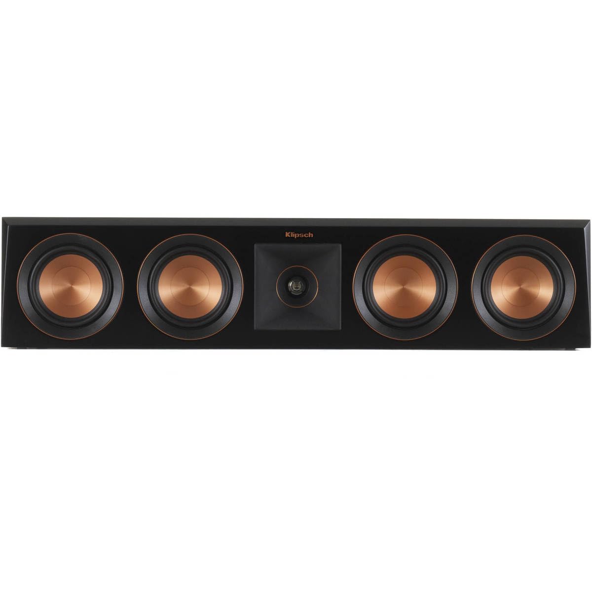 RP-404C II Ebony vented tweeter housing detail for treble clarity.