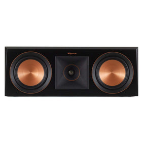Klipsch RP-500C center grille-off reveals driver details for clarity