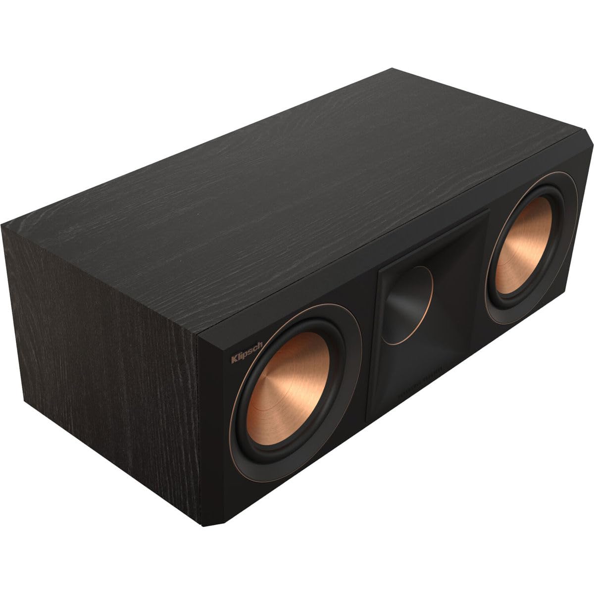 Klipsch RP-500C II center horn closeup for crisp dialogue.