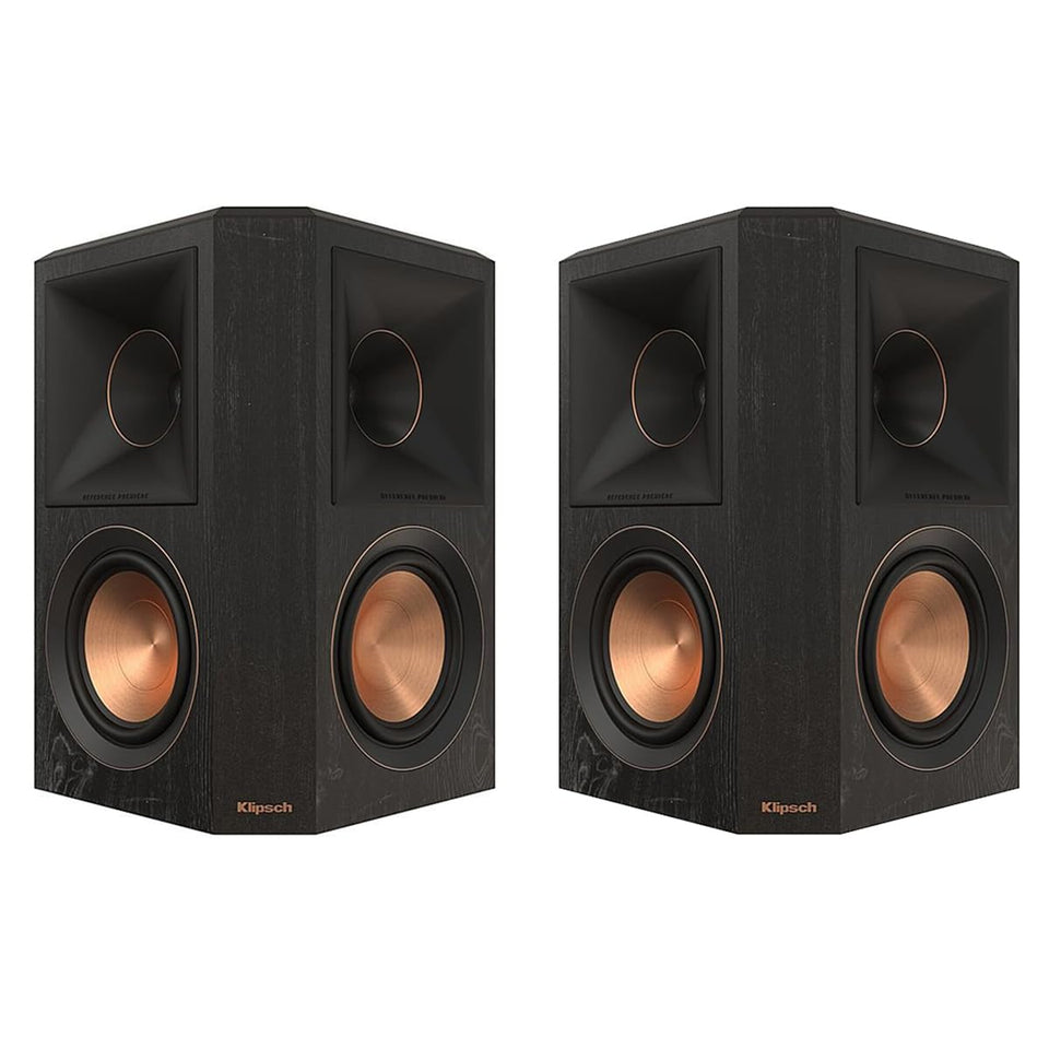 Klipsch RP-502S II ebony horn close-up enhances dialogue clarity