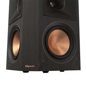 In-room home theater setup with elegant ebony finish