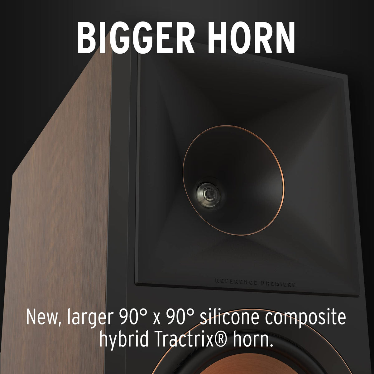 Klipsch RP-6000F II vented tweeter design adds listening detail.