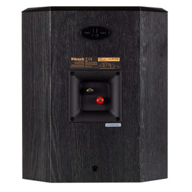 Klipsch RP-502S ebony cabinets complement home theaters with clean, unobtrusive aesthetics.